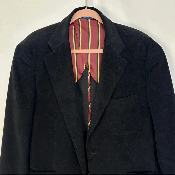 T Harris London Coat Blazer Men's Size Large Black Formal Career Holiday - Picture 2 of 16